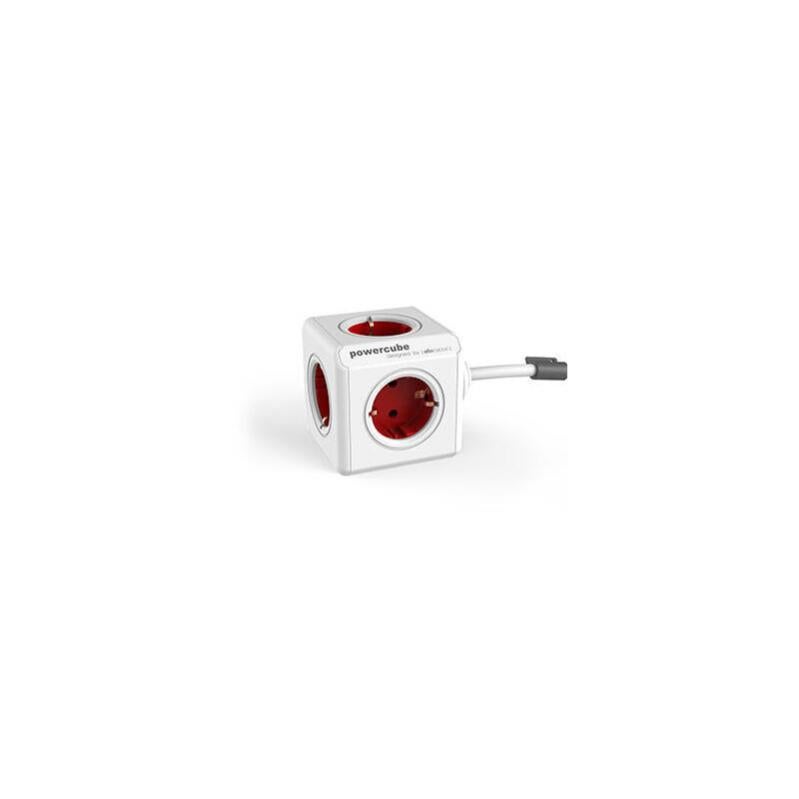 Extensão Elétrica ALLOCACOC PowerCube interior 1AC outlet(s) 3m Vermelho, Branco Allocacoc - Fios de extensão - 5 tomadas, 3m, 230v, interior