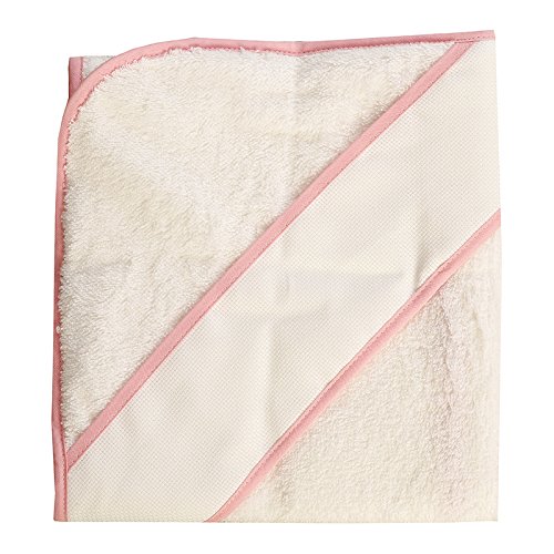 Toalha de Banho Puralgo 100% Algodão Rosa e Branco ALGODONEA. - Toalhas de banho e panos de limpeza - algodão, rosa, branco, 80x80 cm