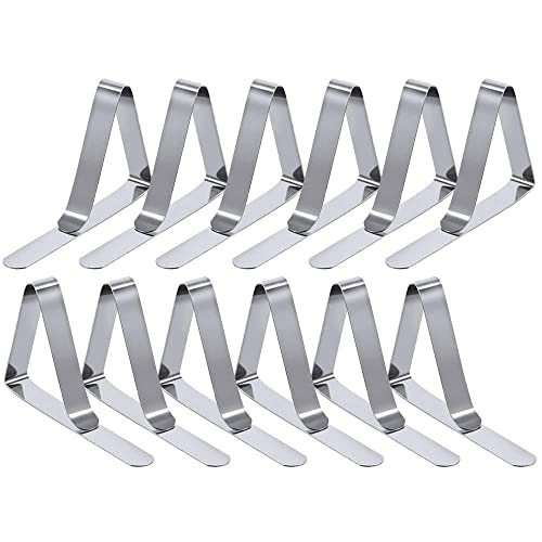 Naapesi 12 Peças Agarradores de Guarda-Sol Inox Naapesi - Clipes e pesos para toalhas de mesa - metal, resistente à água, flexível, durável