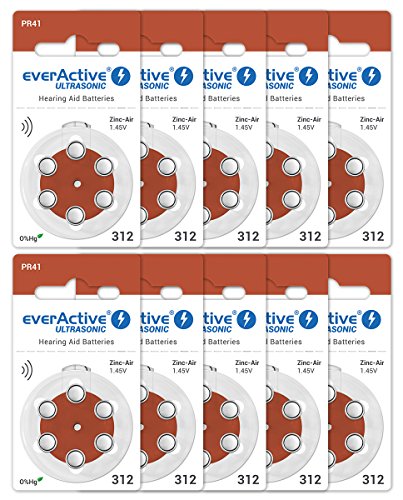 Pilhas Everactive Pr41 312 1.5v 60 Pcs EVERACTIVE - Baterias - 1.5v, 60 pcs, zinco-mercurio, EverActive