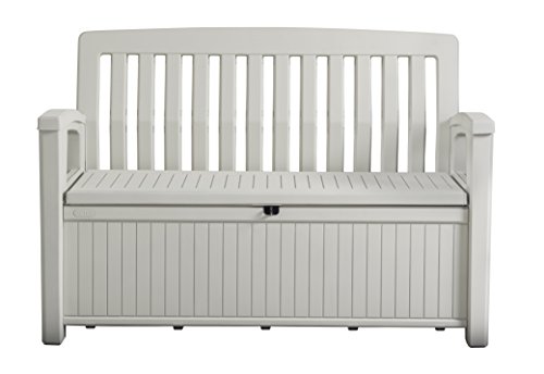 Caixa de Arrumação PATIO BENCH 227L (Branco - Aço - 54.5x40.5x51 cm) KETER - Móveis de exterior - 227L, branco, aço, 54.5x40.5x51 cm