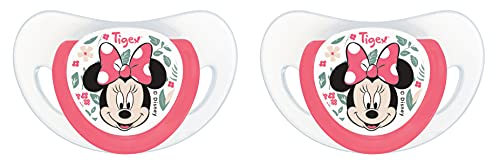 Conjunto de 2 Chupetas TIGEX Physiological Silicone + 18 M Minnie TIGEX - Chupetas e mordedores - silicone, physiological, minnie