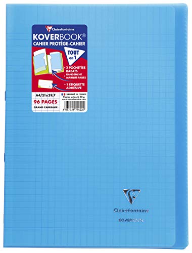 Caderno Clairefontaine Koverbook Azul (Recondicionado Como Novo) Clairefontaine Rhodia - Cadernos e bloco de notas - poliuretano, flexível, cartão reciclado