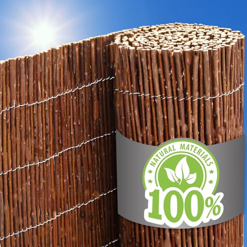 Toldo para Varanda URFENCE 90 x 500 cm (Madeira e Cana) Omnideal - Cercas e barreiras - madeira, caña, 90x500cm