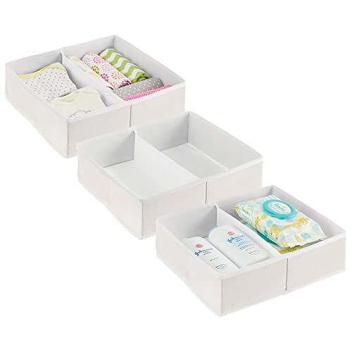 Conjunto de 3 Caixas de Arrumação MDESIGN (Branco - Poliéster) MetroDecor - Organizadores de mesa - conjunto, 3 caixas, arrumação, branco, poliéster