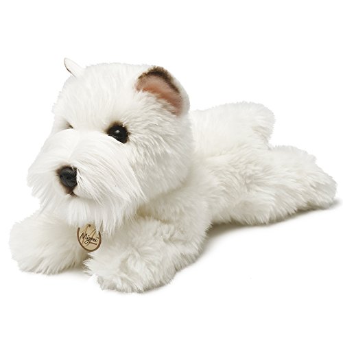 Peluche AURORA WEST HIGHLAND WHITE TERRIER MiYoni Dogs - Animais de pelúcia - peluche, aurora west highland white terrier, 30 cm, felpa suave, olhos grandes