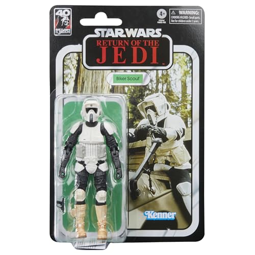 Figura STAR WARS The Black Series Biker Scout Hasbro - Bonecos de ação e brinquedo - figura, star wars, biker scout, black series, pvc, acessórios