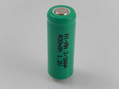 Bateria VH BW 2/3AAA NiMH 400mAh (1.2V) Flat Top VHBW - Baterias - 400mah, 1.2V, carregável, compatível