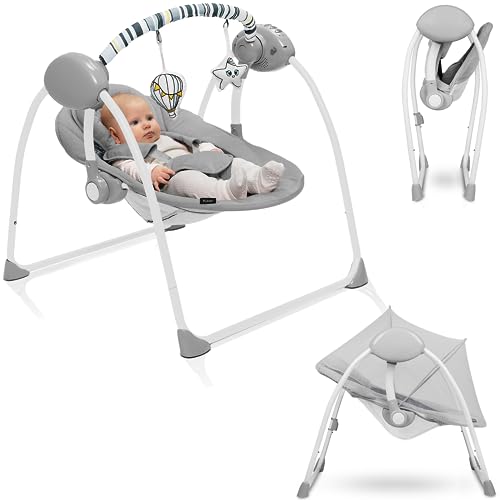Baloiço Elétrico LIONELO Ruben Cinzento LIONELO - Móveis para bebês e crianças pequenas - elétrico, cinzento