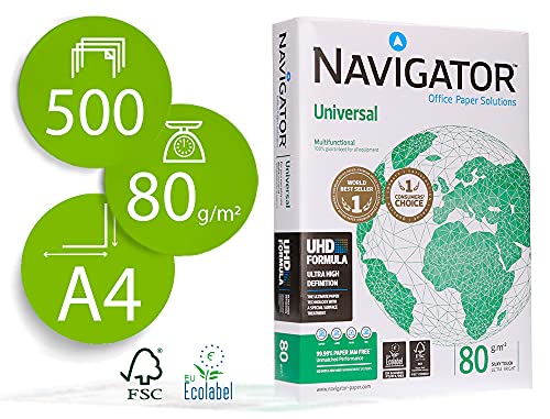 Papel de Impressão UNIVERSAL NAVEGATOR Multifuncional WORKOME - Papel de impressora e copiadora - multifuncional, 500 folhas, papel normal