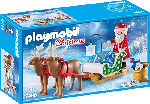 Playmobil Christmas 9496 (Idade mínima recomendada: 4 anos) PLAYMOBIL - Conjuntos de brinquedos - papai noel, sacola de presente, boi, cavalo