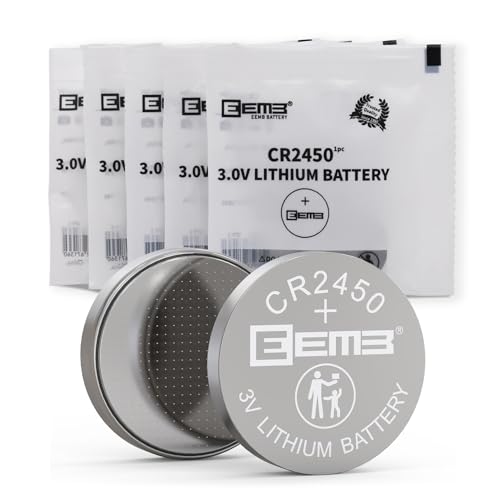 Pilha Recarregável EEMB 5X Pilas de Botão CR2450 EEMB Co.,Ltd - Baterias de uso geral - 550 mAh, 3V, lítio-manga de titânio, CR2450