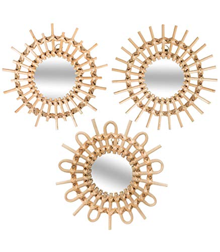 Espelho de Parede FISHER-PRICE 3 Espelhos (Rattan - 27x3cm) atmosphera - Espelhos - 3 espelhos, rattan, 27x3cm