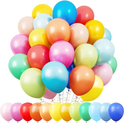 Conjunto de 100 Globos de Balões HOMCOM (Multicor) Vinmooog - Balões - conjunto, 100 globos, multicor