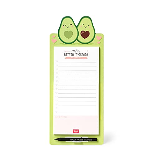 Bloco de Notas Autocolante LEGAMI We're Better Together (60 Folhas) Legami - Papel de impressora e copiadora - autocolante, aguacate, 60 folhas, lápis