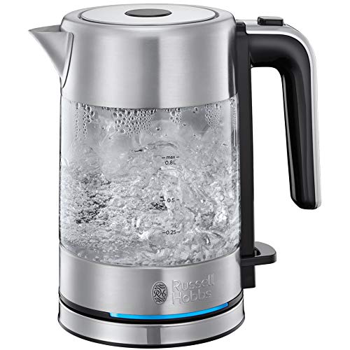 Russell Hobbs 24191-70 chaleira elétrica 0.8l Preto, Inox, Transparente 2200W Russell Hobbs - Eletrodomésticos de cozinha - 0.8l, 2200W, fecho automático, filtro removível