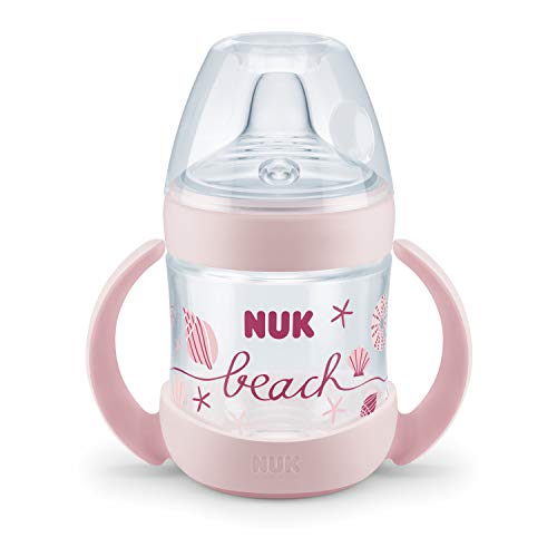 Biberão de Aprendizagem NUK Beach Nature Sense Rosa MAPA GmbH - Baby (VSS) - Biberões - silicone, extra larga, natureza, aprendizagem