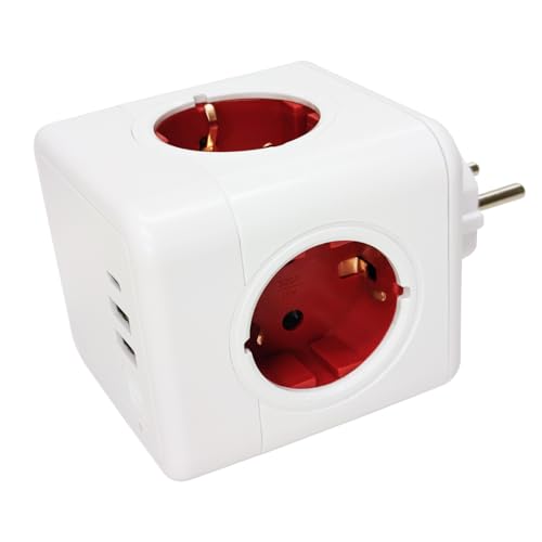 Tomada Led Atomant 7 em 1 Usb Cubo com Interruptor LED ATOMANT, S.L. - Fios de extensão - led, usb, interruptor, cubo
