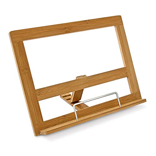 Suporte para Livros Relaxdays em Bambu Natural Relaxdays - Suportes e descansos para livros - bambu, natural, livros