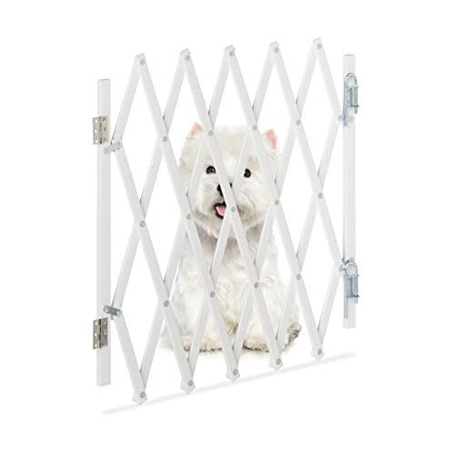 Barreira de segurança para cães Relaxdays | Branco Relaxdays - Portões para bebês e animais de estimação - barreira, segurança, cães, branco
