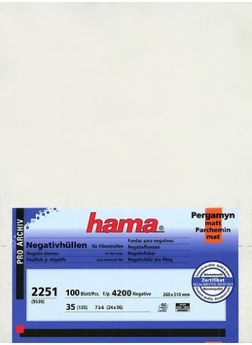 Hama 00101381 pasta para cartões de fotografia Hama - Câmeras - 100 peças, transparente, 24x36mm, plástico de bolhas