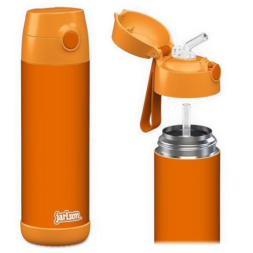 Garrafa de Água Jarlson Charli | Azul (Campismo e Caminhada) JARLSON GmbH - Garrafas de engarrafamento - 500 ml, aço inoxidável, fácil de limpar, sem BPA
