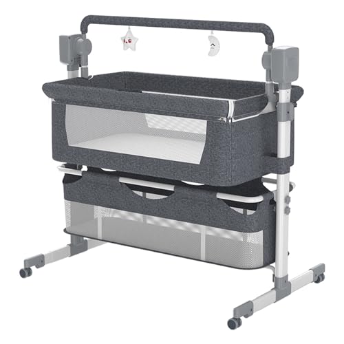 Berço PROKOKÉ Gray (Cinzento - Alumínio e Tecido) Prokoke - Móveis para bebês e crianças pequenas - cronometragem, vibrações, bluetooth, alumínio