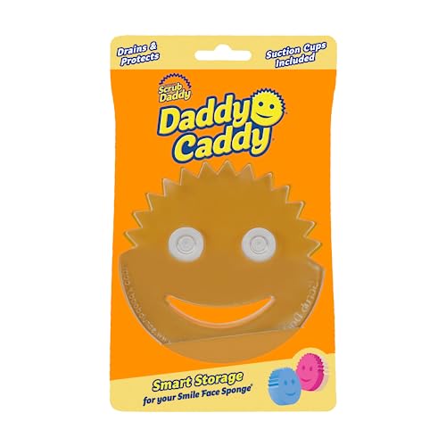 Bolsa de Esponja DADDY CADDY Smart Storage com Sorriso Scrub Daddy - Suprimentos de limpeza doméstica - poliuretano, higiene pessoal, esponja