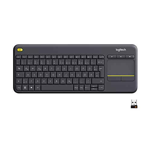 Teclado LOGITECH K400 Plus (Wireless - Layout Alemão) Logitech - Teclados - teclado, sem fios, touchpad, layout alemão