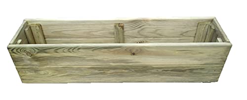 Floreira FKL Madeira Jardim (Cinzento - 90x45x41.5cm) FKL - Móveis de exterior - madeira, jardim, cinzento