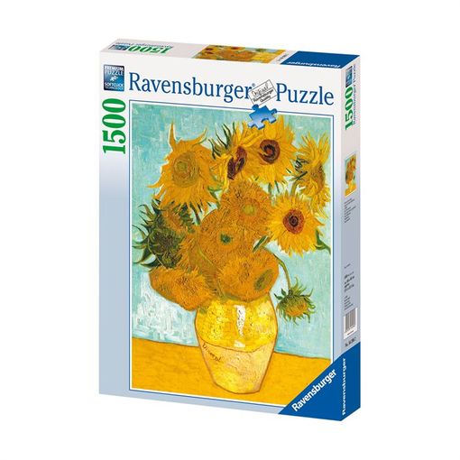 Puzzle RAVENSBURGER Van Gogh: Vase with Sunflowers 1500 pcs Ravensburger - Quebra-cabeças de encaixar - 1500 peças, van gogh, Vase com Girassóis, alta qualidade