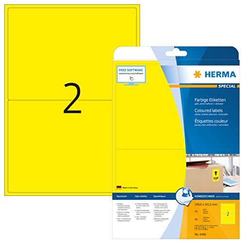 Herma Labels white 105x38 SuperPrint 40 pcs. HERMA - Etiquetas e tags - branco, superprint, hp laserjet, 40 pcs