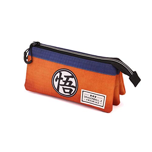 Estojo Simbolo Tríplice Dragon Ball 24 Cm KARACTERMANIA - Estojos para canetas e lápis - tríplice, compartimentos, fecho éclair, desenho dragon ball