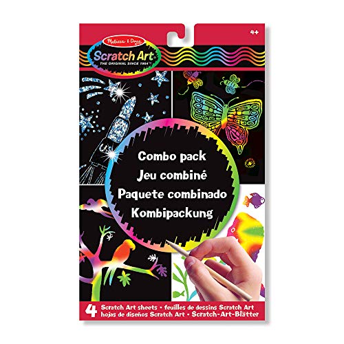 Brinquedo de Trabalhos Manuais MELISSA & DOUG Scratch Art (3 anos) Melissa & Doug LLC - Brinquedos - trabalhos manuais, 3 anos, folhas de papel, cores