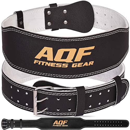 Faixa para Cinto de Correia AQF 4´´6´´ Couro Sports Inside - Cintos de levantamento de peso - couro, 4´´6´´, preto