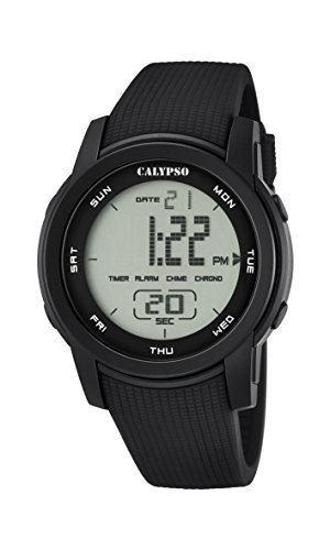 Relógio para Homem CASIO Edifice Calypso Color Splash (Preto) Calypso - Relógios - ecrã digital, quatro pilhas, resistente à água, corrente em borracha