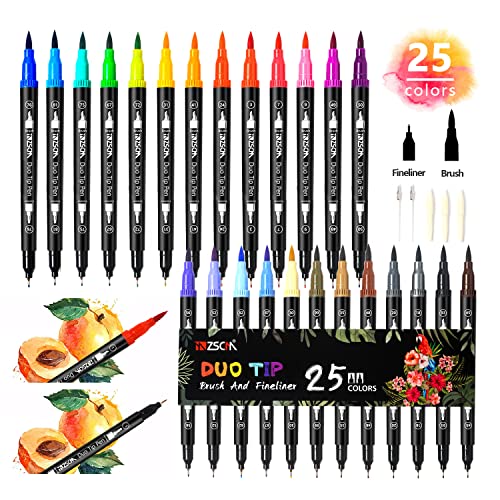 Canetas de Feltro ZSCM 25 Cores (Recondicionado Como Novo) ZSCM - Marcadores e marcadores de texto - caneta, feltro, zscm 25 cores