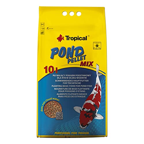 Alimentação flutuante para peixes POND Pellet Mix 10L (1300g) Tropical - Alimentos para peixes - alimentação flutuante, caracóis, goldfish, ciprínidos ornamentais, tanques de jardim