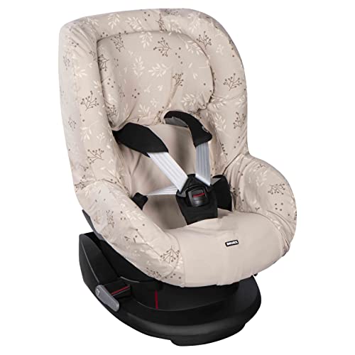 Cobertura de Assento para Automóvel ROMANTIC LEAVES Group 1 (Bege) Xplorys / Dooky - Acessórios para cadeirinhas de bebê - universal, 9-18 kg, tecido macio, absorve transpiração