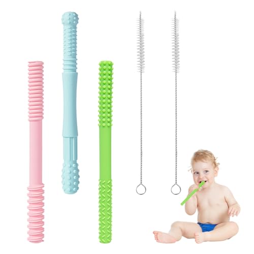 Conjunto de 2 Tubos de Silicone para Chupar - Baby MECMBJ Mecmbj - Cuidados com a higiene oral - tubos, silicone, chupar