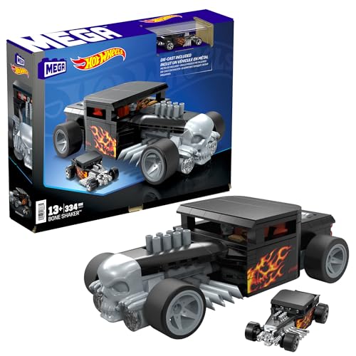 Construção de veículos MEGA Construx Hot Wheels Bone Shaker Mattel - Brinquedos - construção, veículos, acessórios, portas abertas, figuras, escada
