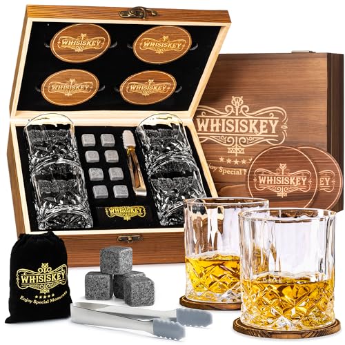 Conjunto de Copos de Whisky + Pedra de Gelo + Pedras Decorativas WHISKY DTP - Copos - 4 copos, pedra de gelo, decorativas
