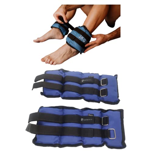 PERPETUAL® Conjunto de Pesos para Tornozelos e Pulsores Ajustáveis (2 Unidades) Perpetual - Roupa - peso ajustável, 3 kg, resistente, transpirável