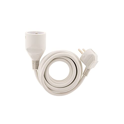 Cabo de Energia ZENITECH (3m - Branco) ZENITECH - Fios e cabos elétricos - extensão elétrica, 2P+T 16A, HO5VV-F 3G1,5mm², 3680W a 230V~