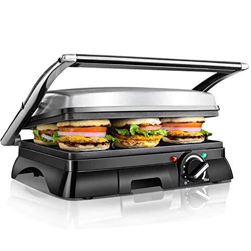 Grelhador de Placas AIGOSTAR Samson30KLU Aigostar - Torradeiras e grelhadores - 2000 W, preto inox, inox