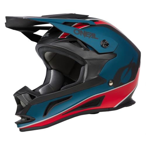 Capacete de Ciclismo ONEAL Dh (M - Vermelho) O'Neal - Capacetes de bicicleta - visor, proteção frontal, borraca lateral, ajustável