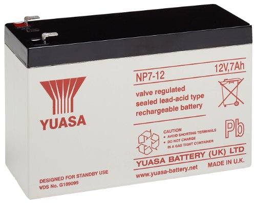 Bateria YUASA NP7-12 Chumbo-Acido Selado VRLA Yuasa - Baterias - 12 v, 7 ah, VRLA, preto
