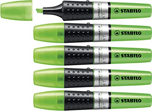Marcador Fluorescente STABILO Luminator Verde (Caixa de 5 Un) Stabilo - Marcadores e marcadores de texto - fluorescente, verde, 5 unidades, tinta à base de água