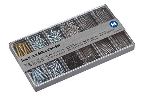 Caixa com 300 Parafusos e Porcas BOSCH 2 606 020 001 Meister - Porcas e parafusos - 300 peças, parafusos, porcas, 6 mm, 8 mm, 10 mm