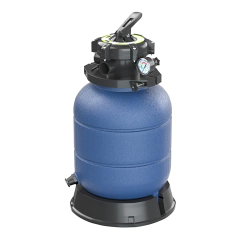 Filtro de areia para piscina 1.000 L/h (Ferragens e Acessórios) WilTec - Móveis de exterior - 1000 l/h, 30 cm, areia filtrante, ajustável